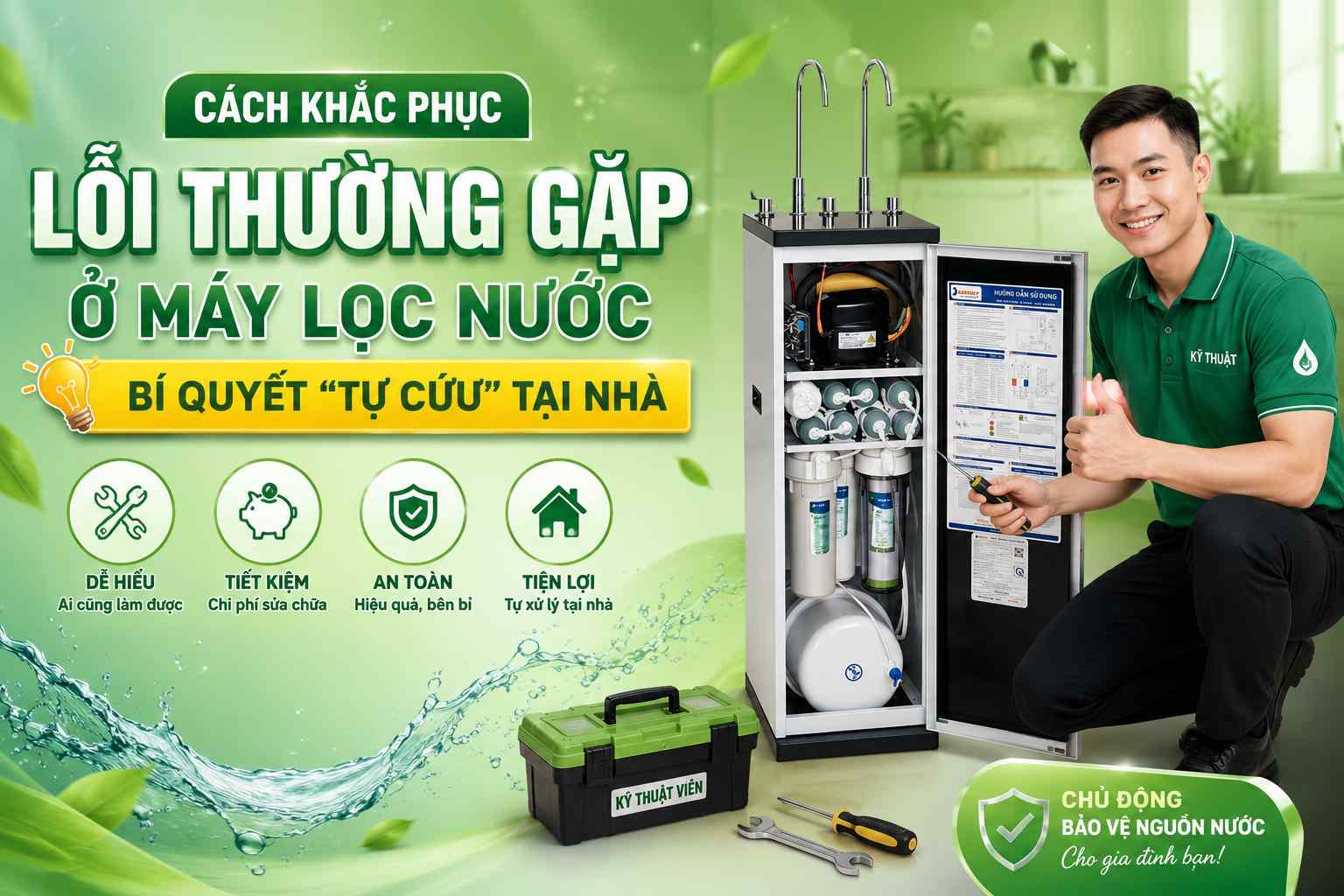Cách khắc phục lỗi thường gặp ở máy lọc nước: Bí quyết "Tự Cứu" tại nhà